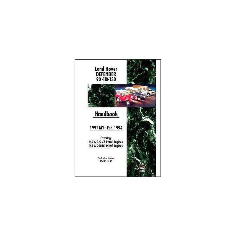 Land Rover Defender 90 110 130 Handbook Mar. 1994-1998 MY - 9781855206519