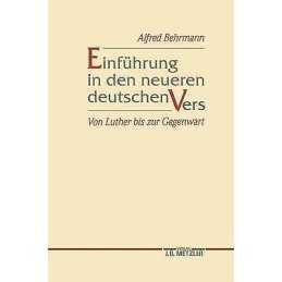 Einfuhrung in den neueren deutschen Vers - 9783476006516