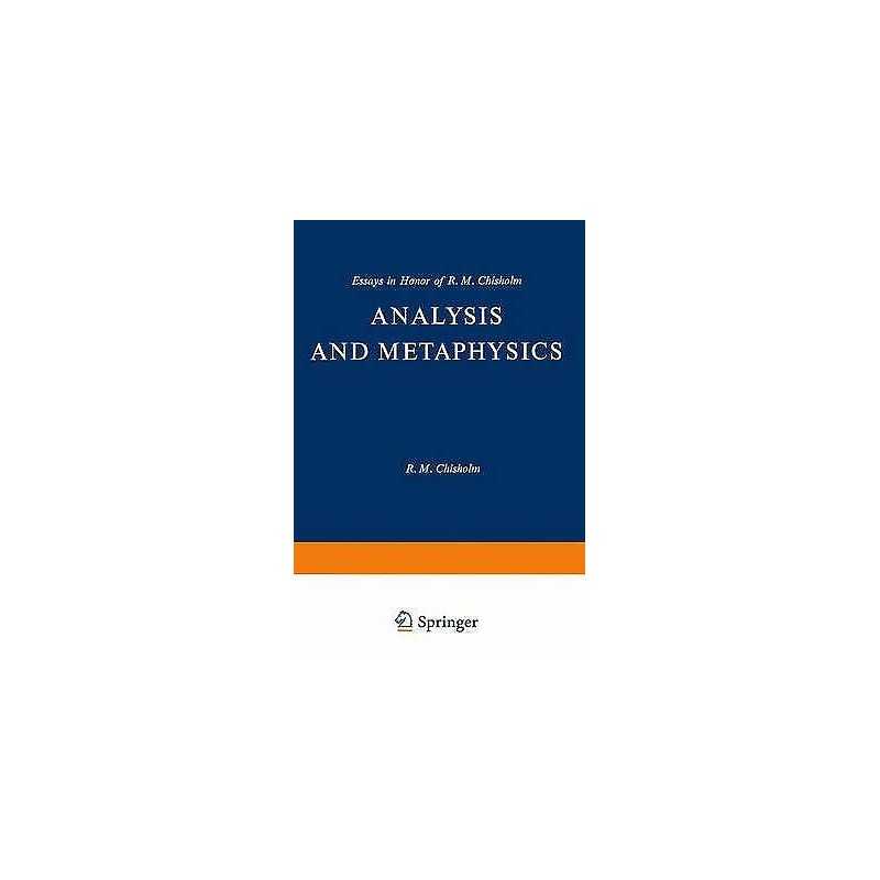 Analysis and Metaphysics - 9789027705716