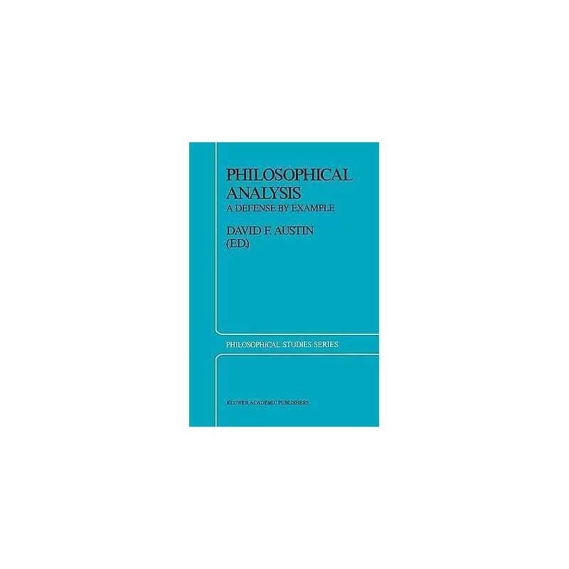 Philosophical Analysis - 9781402031502