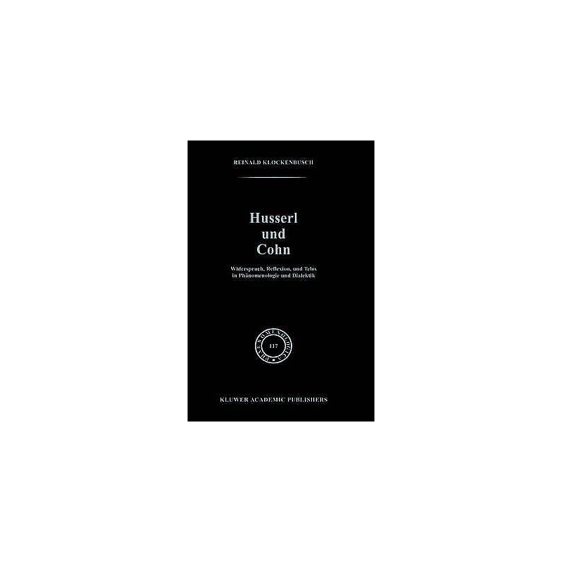 Husserl und Cohn - 9780792305156