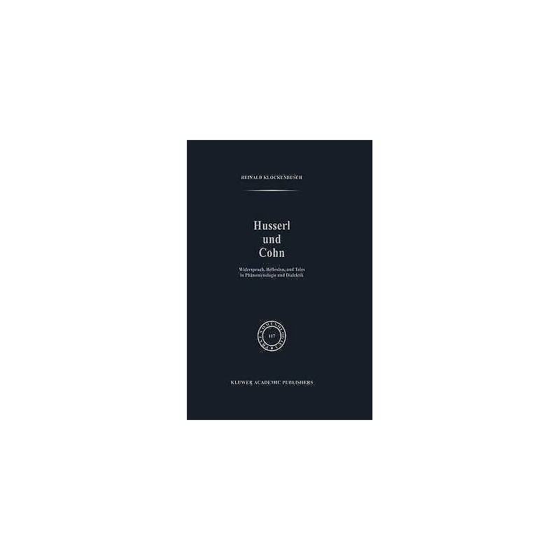 Husserl und Cohn - 9789401076180