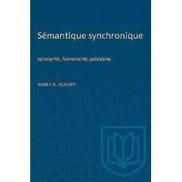 S mantique synchronique - 9781487582111