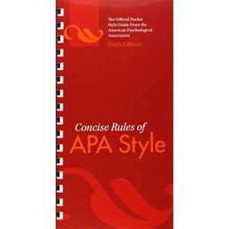 Concise Rules of APA Style (APA, Concise... by American Psychologic Spiral bound