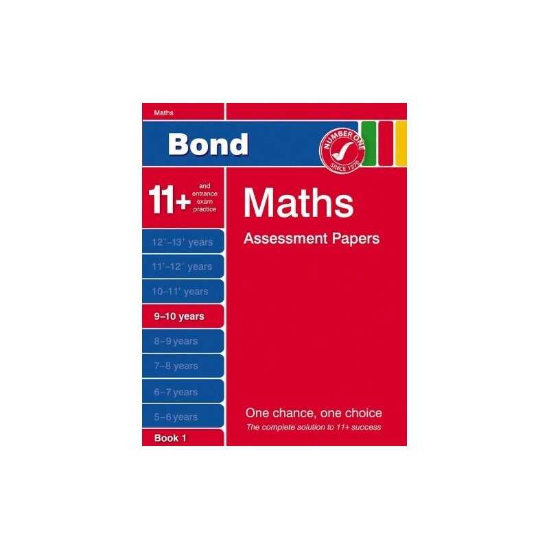 Bond Maths Assessment Papers 9-10 years Book 1 by Andrew Baines Paperback Book