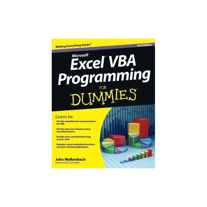 Excel VBA Programming For Dummies, Walkenbach, John