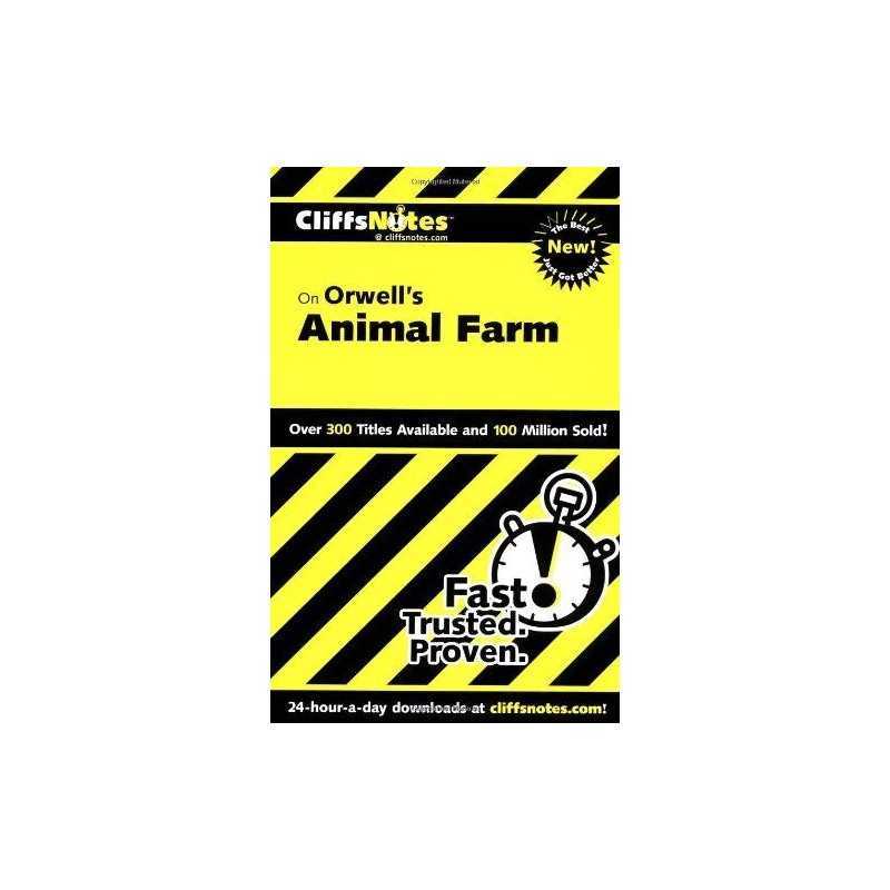 Notes on Orwells Animal Farm (Cliffs Notes) by Daniel Moran Paperback Book