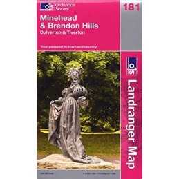 Minehead and Brendon Hills, Dulverton an... by Ordnance Survey Sheet map, folded