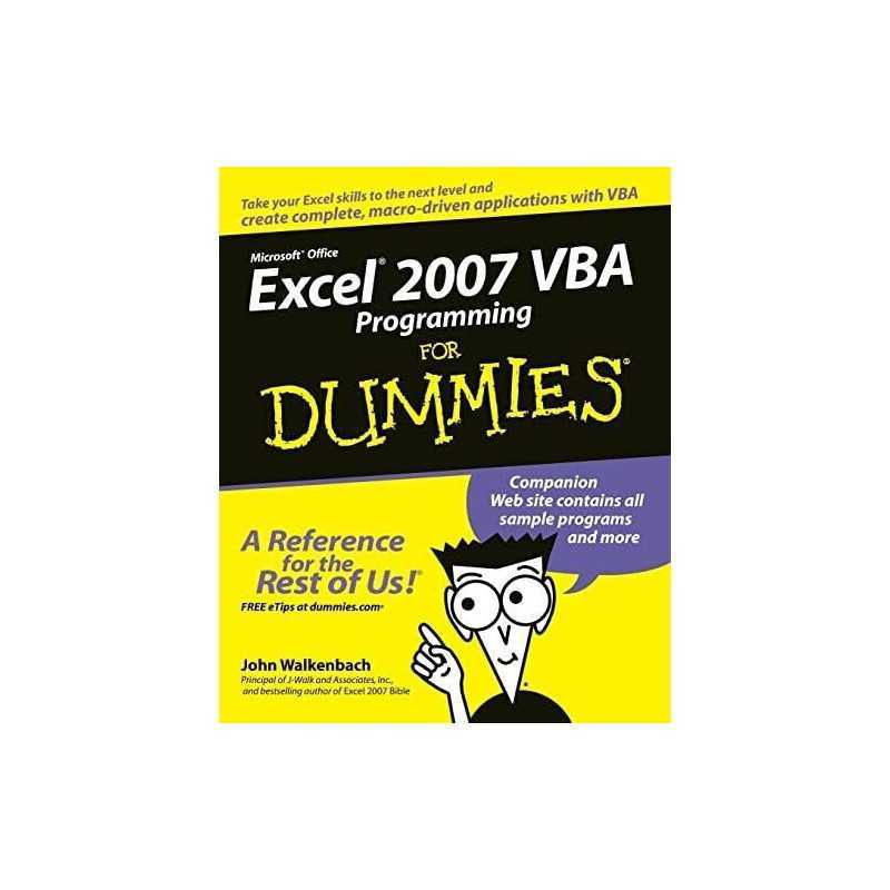 Excel 2007 VBA Programming For Dummies by Walkenbach, John Paperback Book The