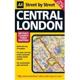 AA Street by Street Central London Map (AA Street by S... Sheet map, folded Book