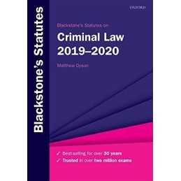 Blackstones Statutes on Criminal Law 2019-2020 (Blackstones Statute Serie Book