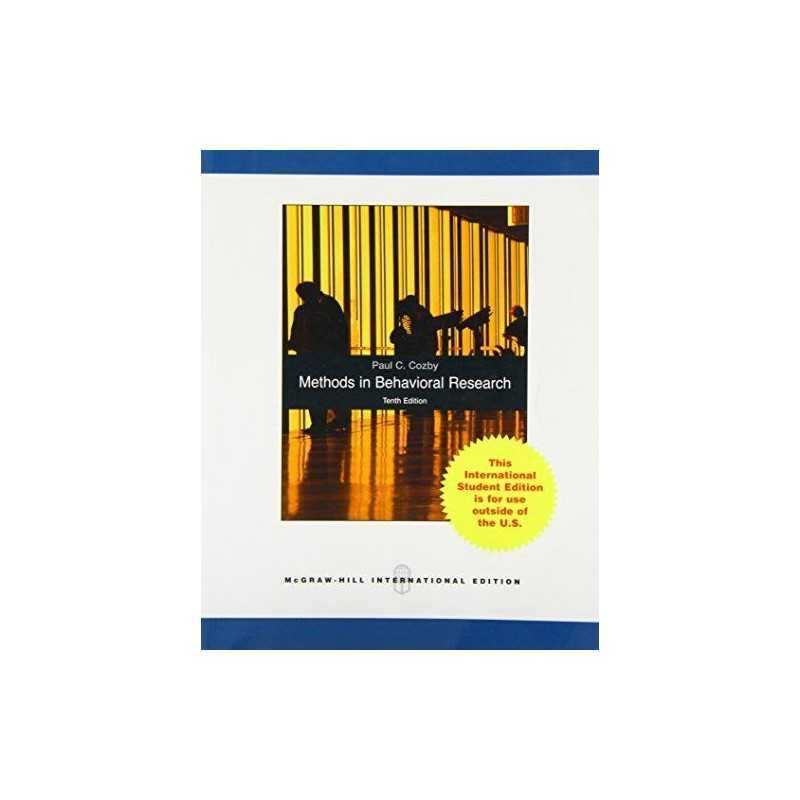 Methods in Behavioral Research by Cozby, Paul Paperback Book